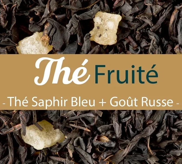 Черен чай „Сапфир Бльо“ и био чай „Руски вкус“ – насипен, 200 г – COMPTOIR FRANÇAIS DU THÉ