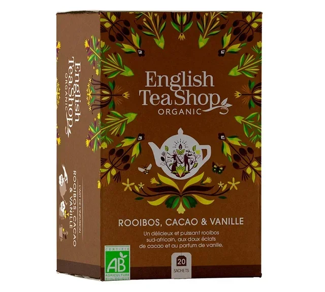 Økologisk Rooibos med Kakao og Vanilje – 20 Poser – ENGLISH TEA SHOP