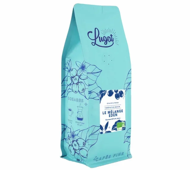 Caffè in Grani Bio 1kg - La Miscela Eden di LUGAT - Per Professionisti