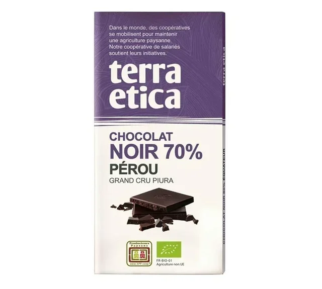 Organic Dark Chocolate 70% Peru - 100g - TERRA ETICA