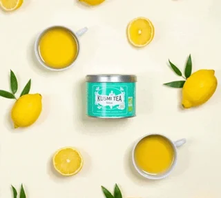 Organic Detox Green Tea &amp; Mate Blend - 20 Sachets - KUSMI TEA