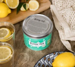 Organic Detox Green Tea &amp; Mate Blend - 20 Sachets - KUSMI TEA