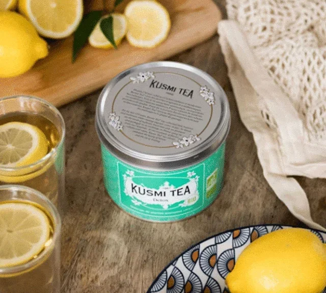 Organic Detox Green Tea &amp; Mate Blend - 20 Sachets - KUSMI TEA