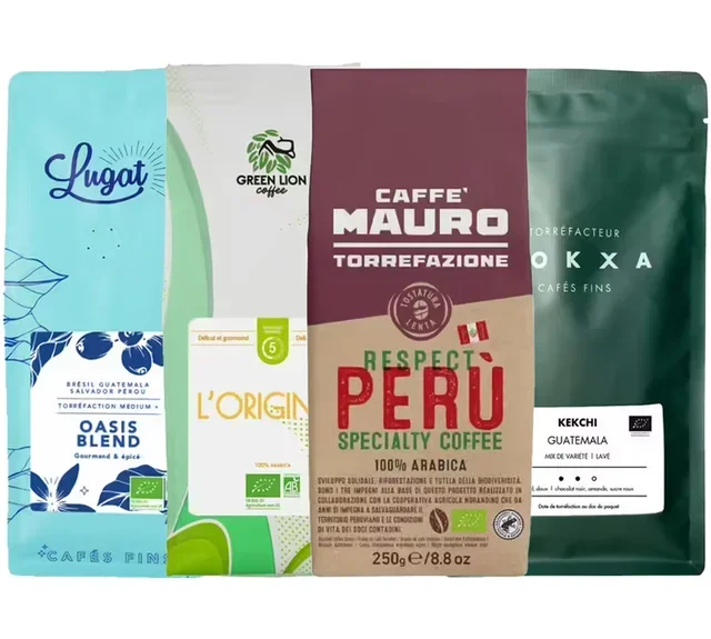 Confezione Assaggio Bio 1kg - 4x250g Caffè in Chicchi Tostato Europeo