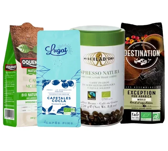 4 x 250 γρ. – Αλεσμένος καφές – Σετ γνωριμίας με επιλεγμένα βιολογικά προϊόντα –