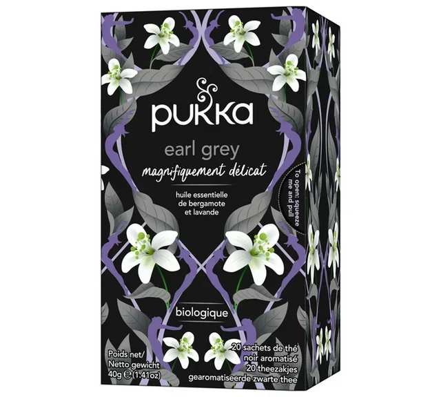 Chá Preto Earl Grey Biológico - 20 saquetes - PUKKA