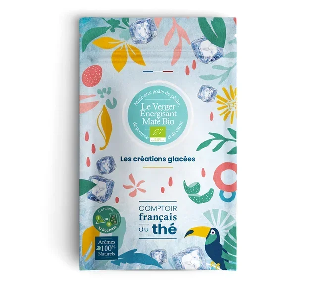 Bio Energizáló Gyümölcsös Jeges Mate Tea - 10 Filter - COMPTOIR FRANÇAIS DU THÉ