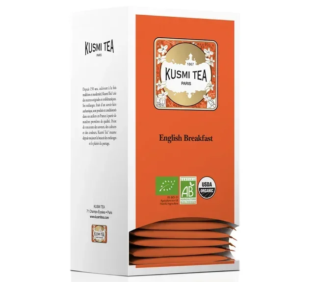 English Breakfast Bio Black Tea - 25 Tea Bags - KUSMI TEA