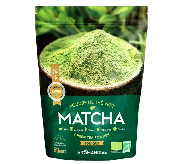 AROMANDISE Ekologiskt Matcha Pulver 50g - Fint Lösviktste från Uji