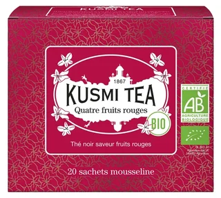 Thé Noir Bio Quatre Fruits Rouges - 20 sachets - KUSMI TEA