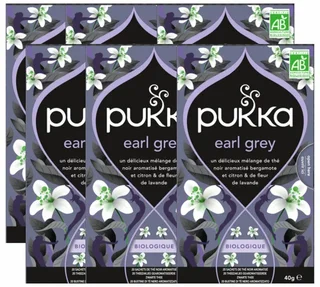 PUKKA Gorgeous Earl Grey Luomu Musta Tee - 6 x 20 pussia