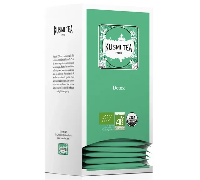 KUSMI TEA Tè Verde e Maté Detox Bio - 25 filtri