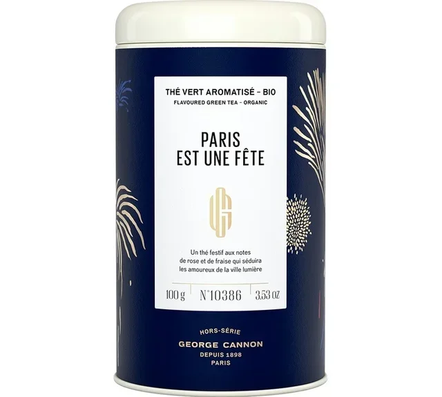 Barattolo Tè Verde Parigi è una Festa Bio - Sfuso 100 g - GEORGE CANNON
