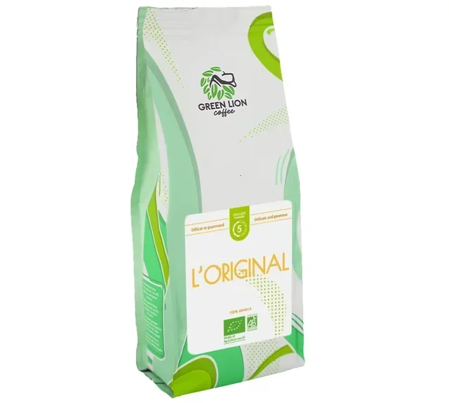 1 κιλό – Αλεσμένος καφές Green Lion Coffee – Η αυθεντική επιλογή, βραβευμένη ως κορυφαίο βιολογικό προϊόν