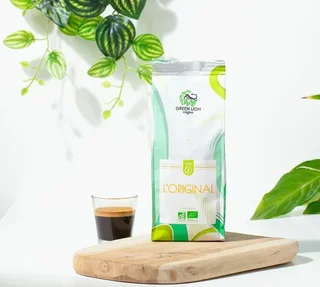 1 κιλό – Αλεσμένος καφές Green Lion Coffee – Η αυθεντική επιλογή, βραβευμένη ως κορυφαίο βιολογικό προϊόν