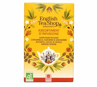 Bio-Kräuter-Tee-Set - 4 x 5 Teebeutel-Mischungen - ENGLISH TEA SHOP