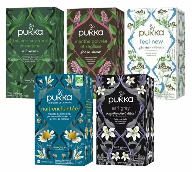 Organic Infusions and Teas Pack - 5 x 20 bags - PUKKA