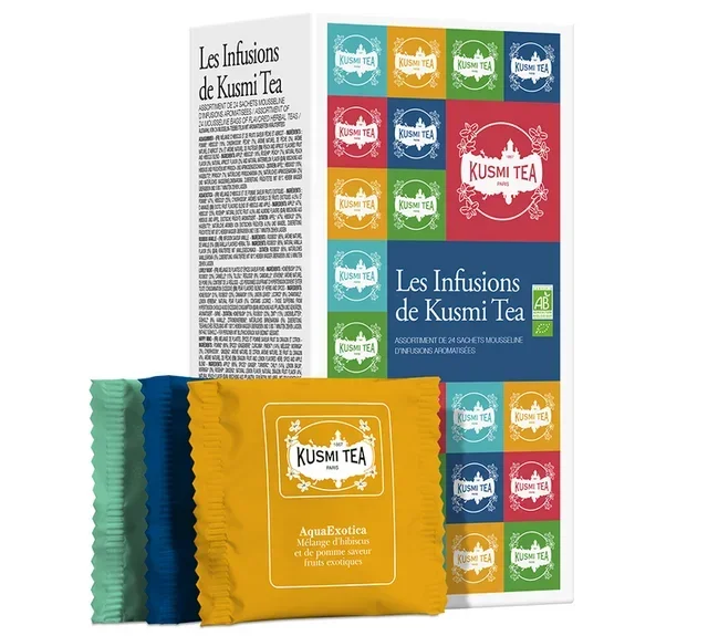 Organic Infusions Gift Box KUSMI TEA - 24 Tea Bags