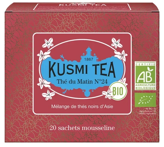 Organic Morning Black Tea N°24 - 20 tea bags - KUSMI TEA