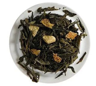 Luomu vihreä tee, jossa on appelsiinin ja sitruunan maku – 100 g irtotee – COMPTOIR FRANÇAIS DU THÉ