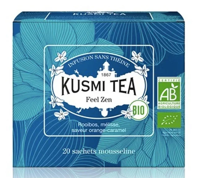 Organic Rooibos Feel Zen - 20 Tea Bags - KUSMI TEA
