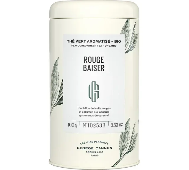 Barattolo Tè Verde Rouge Baiser Bio - Sfuso 100 g - GEORGE CANNON