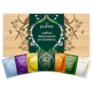 Cofanetto Tè Biologici in Bambù - 6 x 7 bustine - PUKKA