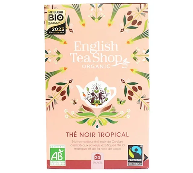 Bio &amp; Fairtrade trópusi fekete tea - 20 filter - FAIRTRADE - ENGLISH TEA SHOP