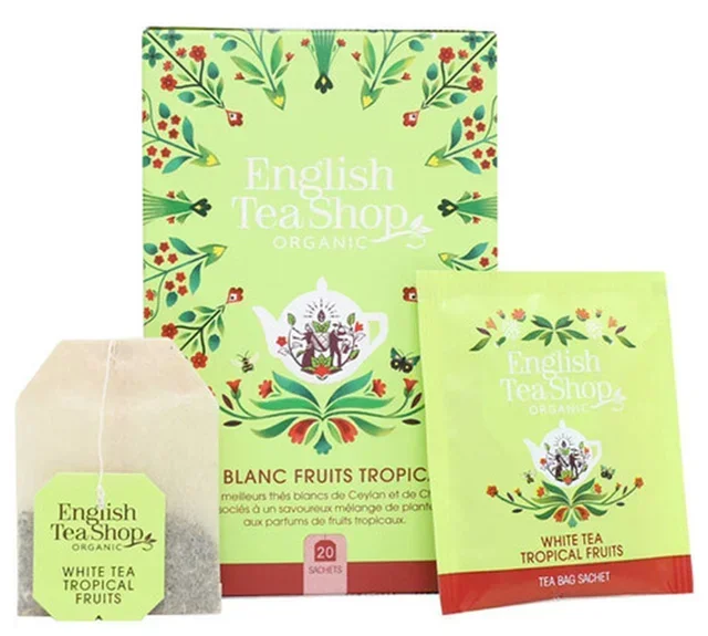 Organic Tropical Fruit White Tea - 20 sachets - ENGLISH TEA SHOP