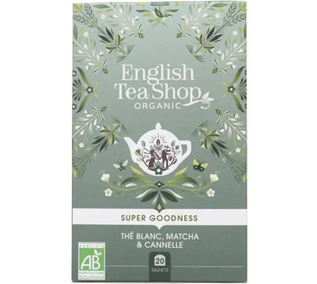 Chá Branco Biológico Matcha com Canela do Ceilão - 20 Saquetas - ENGLISH TEA SHOP