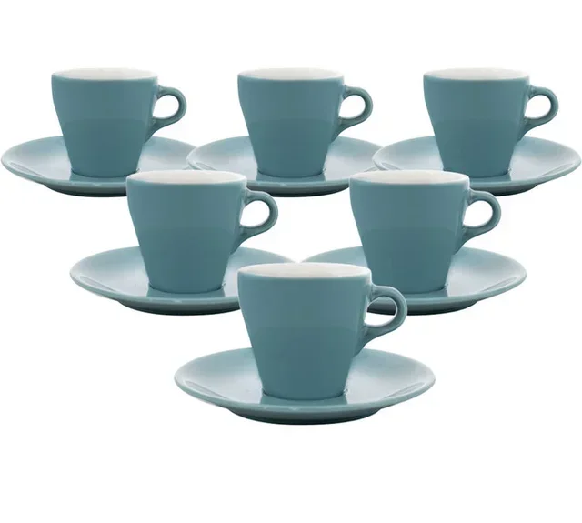 ORIGAMI - Taza y plato espresso turquesa 9cl