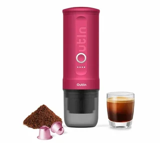 OUTIN Nano Portable Espresso Maker - Fuchsia Pink Edition