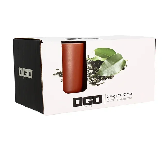 OUTO Stone Cups Paprika 27cl x2 - OGO Living