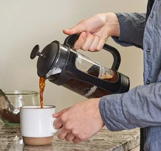 Koffiezetter met zuiger P3 - roestvrij staal - voor 8 kopjes / 1 liter - ESPRO