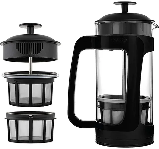 Koffiezetter met zuiger P3 - roestvrij staal - voor 8 kopjes / 1 liter - ESPRO