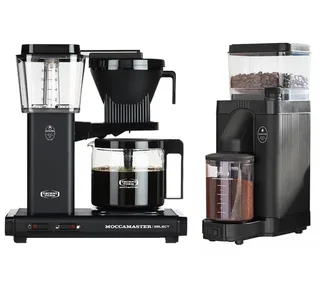 Pack Máquina de Café de Filtro KBG 741 Select + Moinho de Café KM5 Preto Fosco - MOCCAMASTER