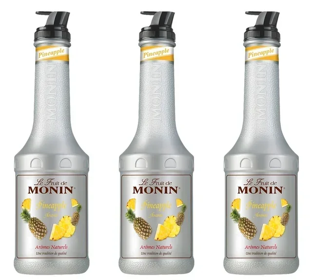Set da 3 Puree di Frutta Monin - Ananas - 3 x 1L