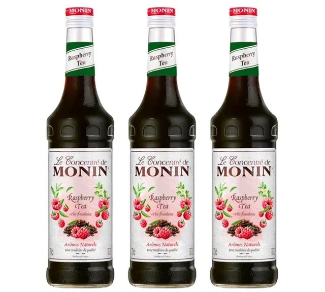 Lote de 3 Siropes para profesionales Té de Frambuesa 3 x 70cl MONIN