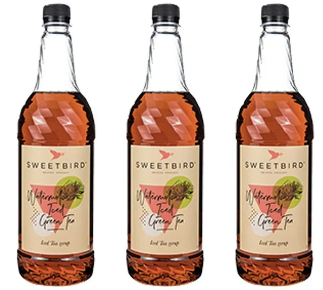 Lote de 3 Siropes Sweetbird - Té verde helado de sandía - 3 x 1L