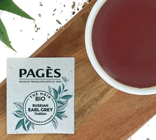 PAGÈS Luomu Earl Grey Musta Tee - 24 Kristallipussia