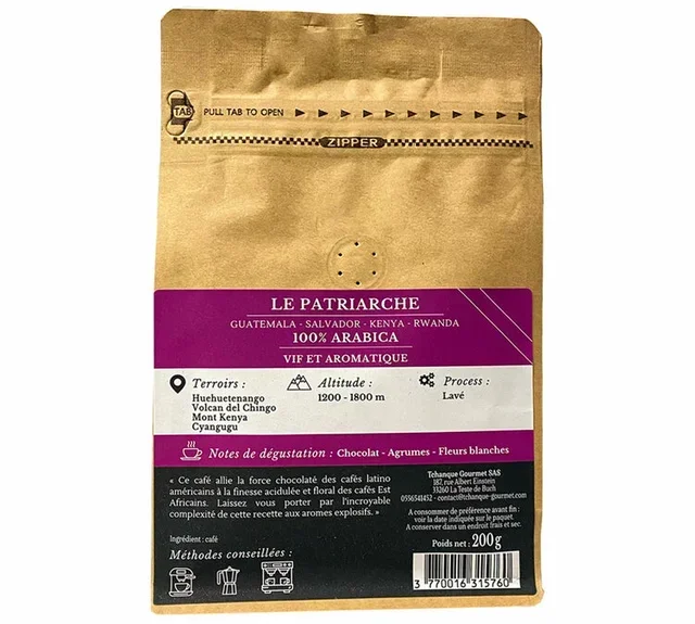 200 g - szemes kávé - Patriarche - TCHANQUÉ GOURMET