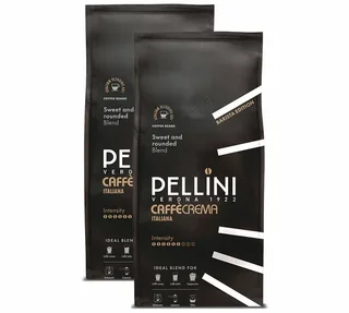 PELLINI Caffècrema Italiana - Whole Bean Coffee 2kg (2x1kg)