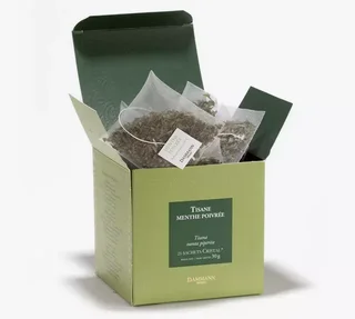 Pepermunt Kruidenthee Orgeval Kruidenwinkel - 25 Kristallen Zakjes - DAMMANN FRÈRES