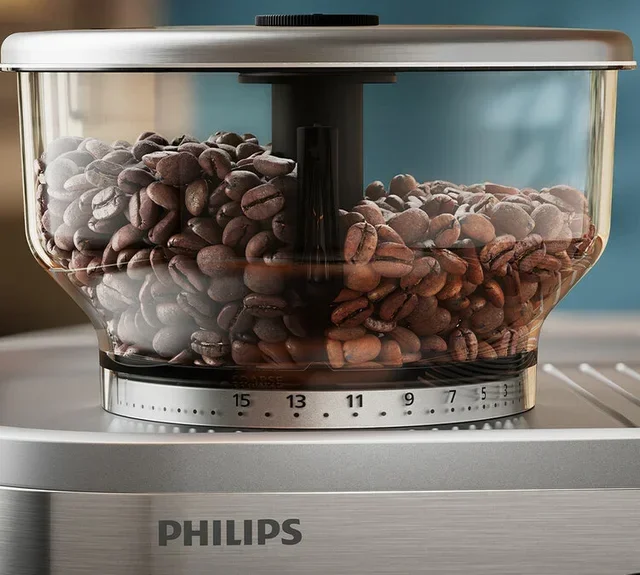 Philips Barista Brew PSA3228/01 -kahvinkeitin, metallinen, kaksi säiliötä pavuille.