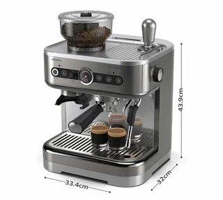 Philips Barista Brew PSA3228/01 -kahvinkeitin, metallinen, kaksi säiliötä pavuille.