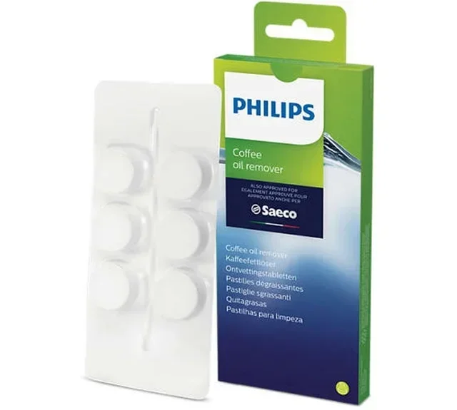 PHILIPS pastiglie sgrassanti CA6704/10 per macchine Philips/Saeco, confezione 6 pezzi