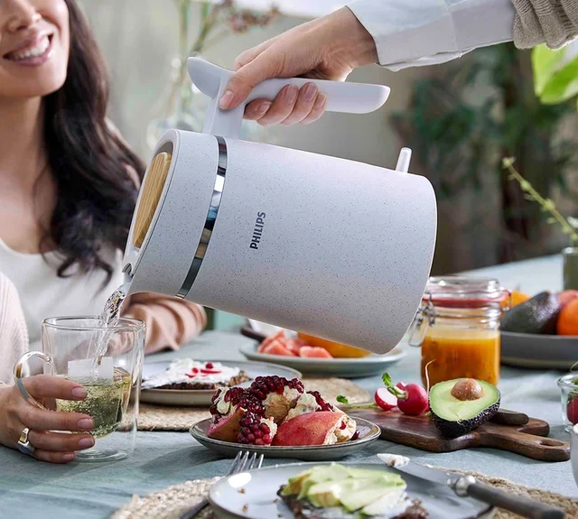 Philips Eco Conscious Breakfast Bundle: Electric Kettle + Drip Coffee Maker + 2-Slice Toaster