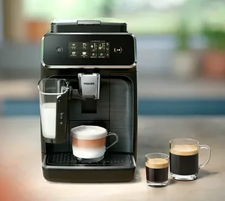 PHILIPS Silent Brew Macinadosatore per Espresso EP2339/40 Nero Cromato LatteGo