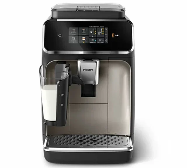 PHILIPS Silent Brew Macinadosatore per Espresso EP2339/40 Nero Cromato LatteGo