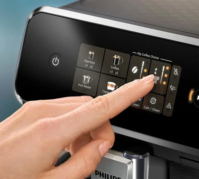 PHILIPS Silent Brew Macinadosatore per Espresso EP2339/40 Nero Cromato LatteGo